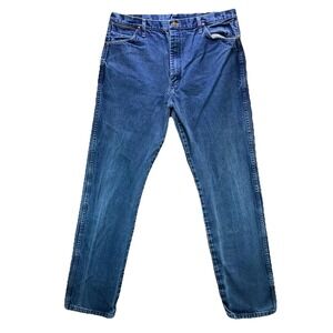 Vintage Wrangler Jeans Mens 36x36 Blue Cowboy Cut 13MWZ Faded Western Denim